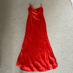 Show Po burnt orange formal dress